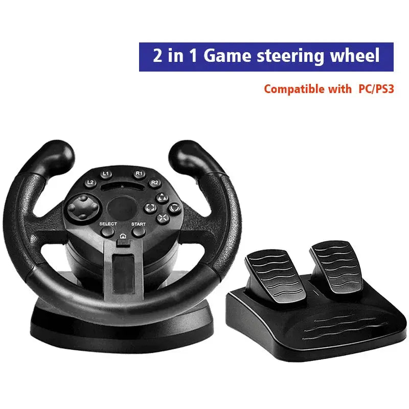 DATA FROG Racing Steering Wheel Vibration Controller Gaming Simracing Car Pedal For Switch  PS2 PS3 PS4 Xbox One PC Deals 4 U  Gaming Accessories Deals 4 U