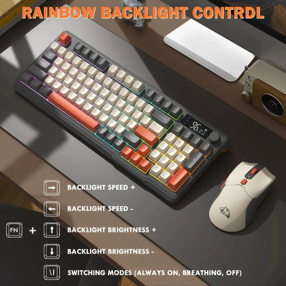 Freewolf T96 Gaming Wireless Keyboard and Mouse Supports dual-mode Bluetooth connectivity Compatible with PC and Mac devices Deals 4 U  Gaming Accessories Deals 4 U