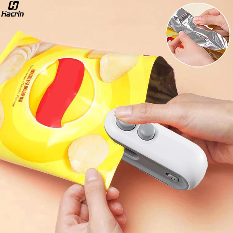 Mini Heat Bag Sealing Machine Plastic Bag Sealer Portable Thermal Plastic Bag Sealants Handheld Plastic Bags Sealing Machine Deals 4 U   Deals 4 U