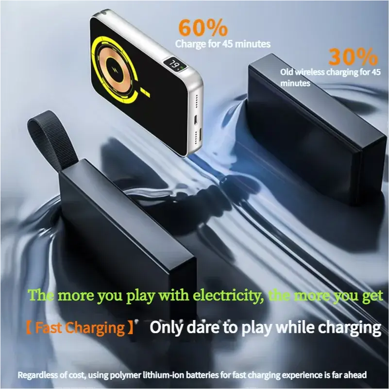 Mini Game Console Thin Magnetic Wireless Power Bank 5000mAh Portable Fast Charging External Battery For iPhone 16 Samsung Deals 4 U  Mobile Gaming Deals 4 U