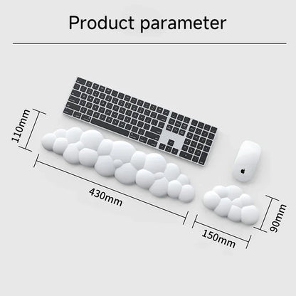 Mouse Pad with Wrist Rest Keyboard Cloud Anti-Slip Desktop Office Gamer Mouse Wrist Rest Ergonomic Keyboard Mouse Pad Wrist Rest