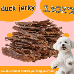 HELETY Duck Meat Jerky - Pet Teething Snack - Pet Training Reward Snack - Dog Snack - Teeth Cleaning Snack - Chewing Snack - Pet Snack - Suitable for Dogs Of All Breeds Deals 4 U   Deals 4 U