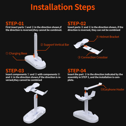 Controller Charging Dock for PS5 VR2 Charging Station with VR Headset Holder Display Stand PS VR2 Controller Charger for PSVR2