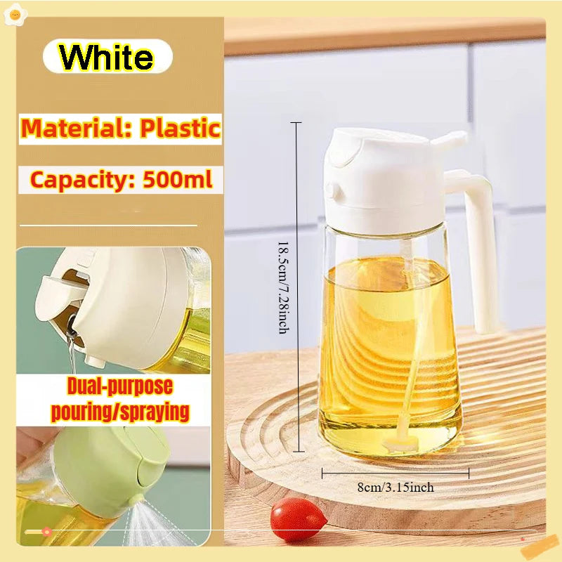 200/300/500ml Oil Spray Bottle BBQ Cooking Olive Oil Sprayer Plastic Baking Oil Spray Empty Bottle Vinegar Bottle Or  Oil brush Deals 4 U   Deals 4 U