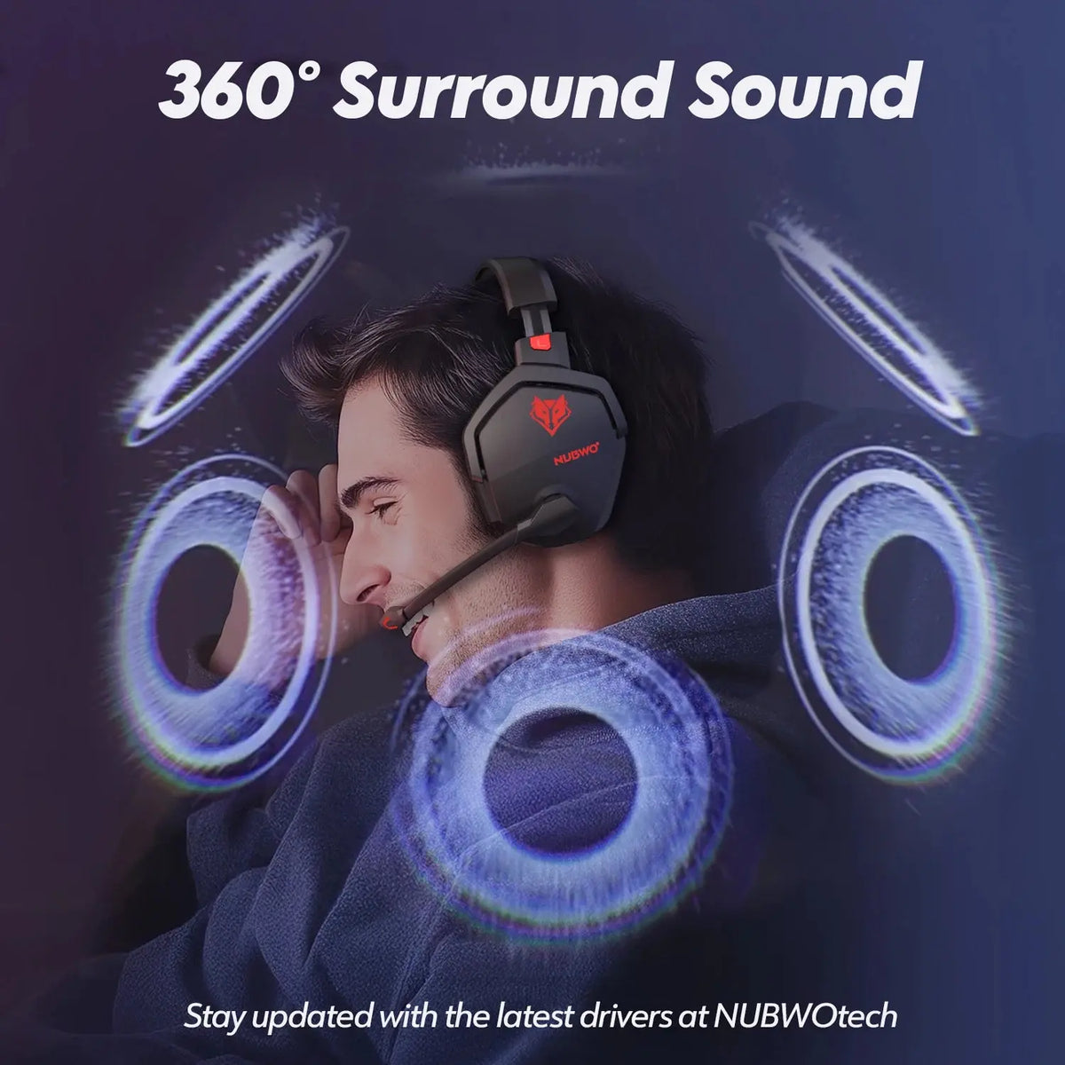 NUBWO G06 Dual Wireless Headsets Gamer with Microphone 2.4GHz Bluetooth 5.3 Gaming Headphones for PS5, PS4, PC, Mobile, Switch Deals 4 U  Gaming Accessories Deals 4 U