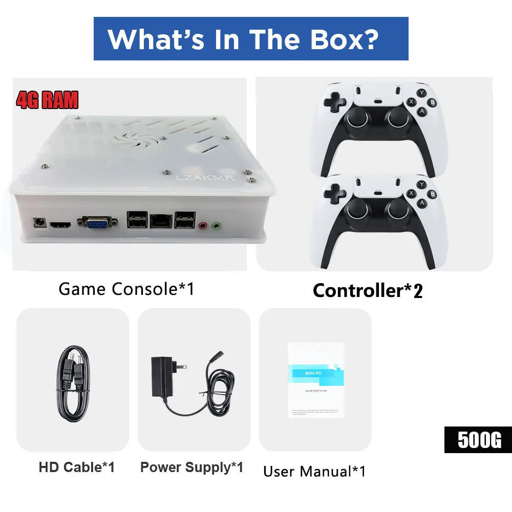 X8 Retro Game Console 4K HD 4G/8G RAM 60 Emulator 500GB Storage 70000+Classic Games For Wii PS2 DC PSP NGC XBOX Holiday Gift Deals 4 U   Deals 4 U