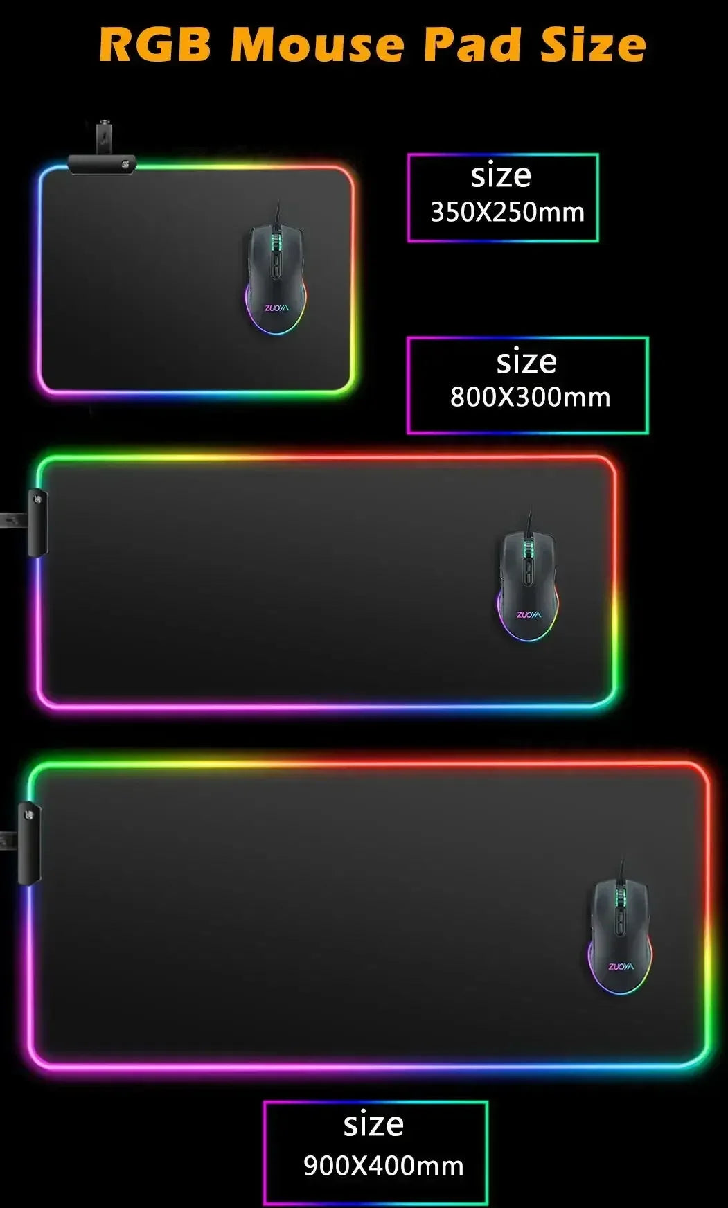RGB Extended Hexagon Gaming Mouse Pad Rug Desk Mat Computer Accessories Anti-skid Offices Geometric Mousepad Luminous Game Mats