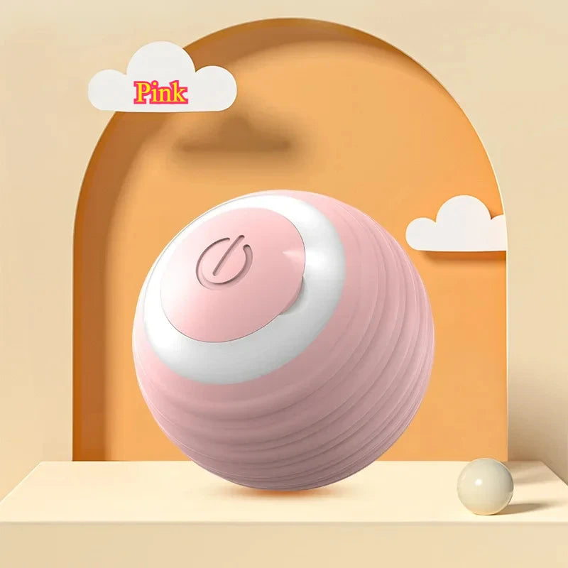 New Cat Interactive Ball Toy Automatic Rolling Ball Faux Tail Rechargeable Smart Pet Electric Toy Dog Cat Training Imitate Mouse Deals 4 U  Smart Pet Toy Deals 4 U