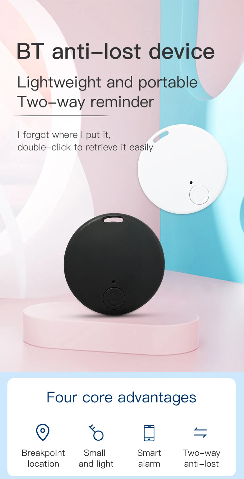 Mini GPS Locator AntiLost Alarm Wallet Keychain Smart Tag Bluetooth-Compatible Tracer Keychain Dog Pet Child Tracker Key Finder Deals 4 U   Deals 4 U