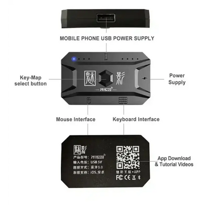 M1 Pro Gamepad Mobile Game Controller 4 in 1 Mouse Keyboard Converter BT V5.0 Programmable Adapter Support iOS Android System Deals 4 U  Gaming Accessories Deals 4 U