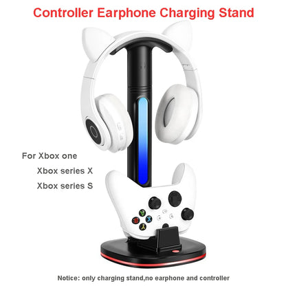 Controller Charging Station W RGB Headphone Stand Charger Holder W 2 USB Port Headset Stand for PS5/4 Xbox Series X/S  Switch