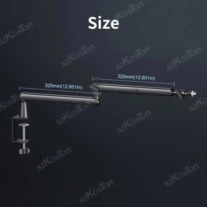 Professional Studio Low Profile Mic Arm with Extended Riser Cable Management Adjustable Microphone Stand for SM7B MV7 AM8 K688 Deals 4 U  Streaming Equipment Deals 4 U