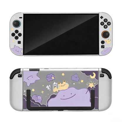 Cartoon Switch 2 Protective Case for Nintendo Switch 2 Glitter Purple Customize Joy-Con Console Case Can be inserted Dock Cover
