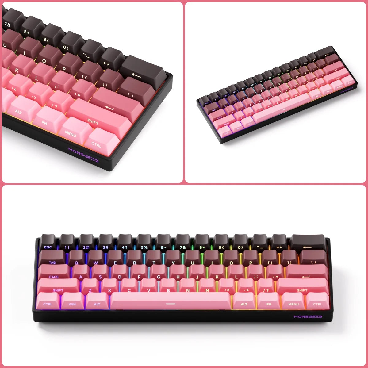 Akko MonsGeek FUN60 PRO&MAX HE Machanical Keyboard Magnetic Switch 60% Esports Gaming Keyboard Rapid Trigger 8K Custom Keyboard Deals 4 U   Deals 4 U