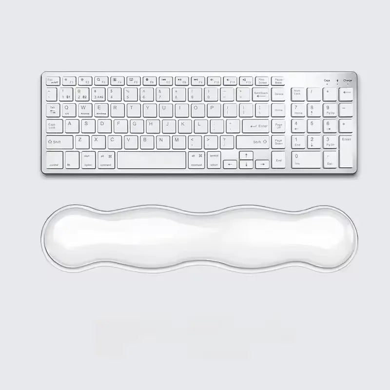 Ergonomic Silicone Gel Keyboard and Mouse Wrist Rest Set Clear Wrist Rest for Keyboard 60%/68%/75%