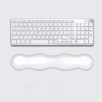 Ergonomic Silicone Gel Keyboard and Mouse Wrist Rest Set Clear Wrist Rest for Keyboard 60%/68%/75%