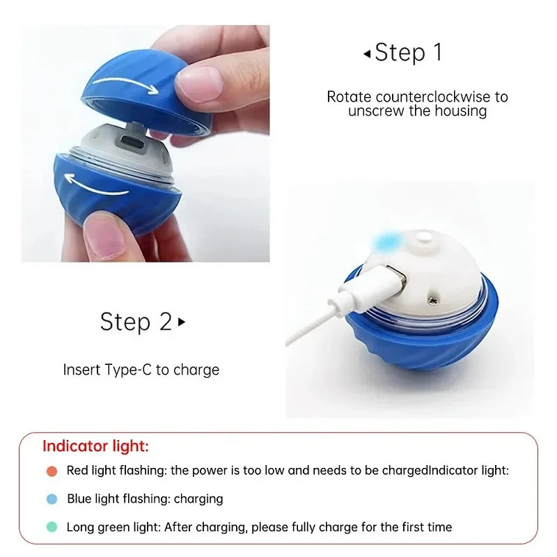 Dog Toy Ball Automatic Moving Bouncing Rolling Ball USB Smart puppy Interactive Dog Chew Toy Ball Deals 4 U   Deals 4 U
