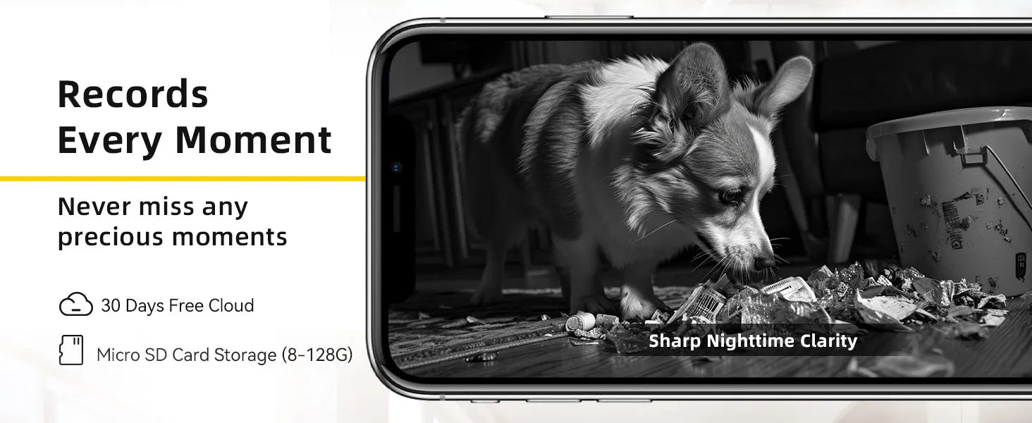 Boykeep 2K Pet Dog Camera with Phone App, 5G/2.4GHz WiFi Indoor Security Baby Camera, 360° Pan & Tilt, 2-Way Audio, Night Vision Deals 4 U   Deals 4 U