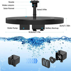 Solar Water Fountain Pool Pond Waterfall Fountain Garden Decoration Outdoor Bird Bath Solar Powered Floating Water Pump Deals 4 U   Deals 4 U