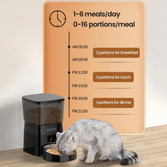 ROJECO Automatic Pet Feeder Button Version Auto Cat Food Dispenser Accessories Smart Control Pet Feeder For Cats Dog Dry Food Deals 4 U  Automatic Pet Feeder Deals 4 U