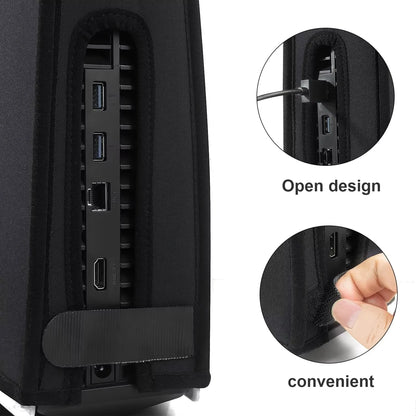 Dust Cover for PS5 Slim Console Only, Protective Case Anti Scratch Cover Sleeve for PS5 Slim Console Digital&Disc Edition Black