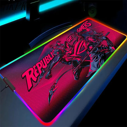 Black Mouse Pad Asus Rgb Gaming Mause Mat Anime Mats Gamer Rug Pc Xxl Cute Pads Large Game Keyboard Carpet Backlight Mousepad Deals 4 U  Gaming Accessories Deals 4 U