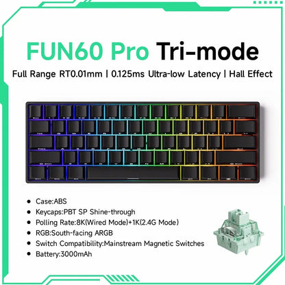 Akko MonsGeek FUN68 FUN60 PRO&MAX  HE Magnetic Keyboard 60% 65% Gaming Keyboards Rapid Trigger 8K Custom Keyboard Gamer Esports Deals 4 U  Gaming Accessories Deals 4 U
