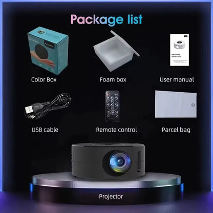 YT200 Smart home high-definition miniature portable projector small mobile phone projector wireless Projection Support 1080p Deals 4 U  Gaming Accessories Deals 4 U