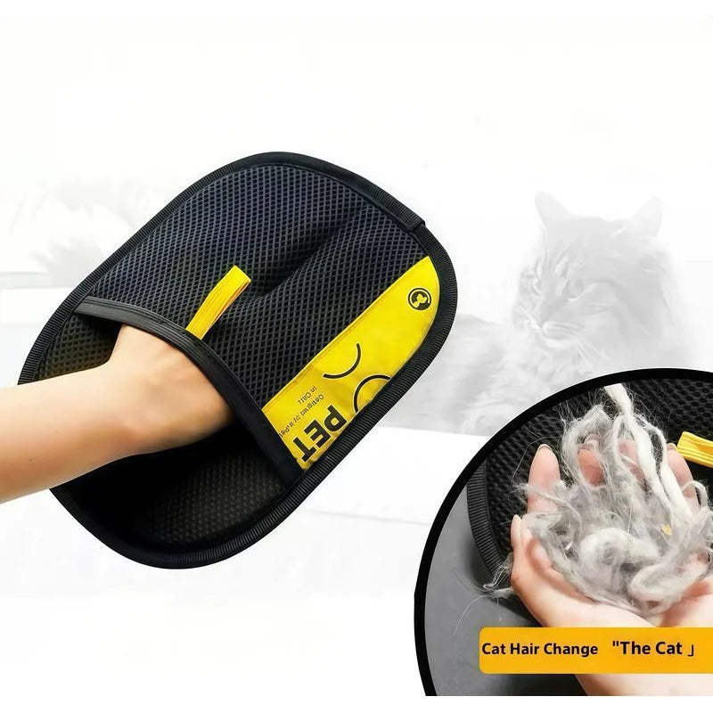 Pet Hair Remover Gloves Electrostatic for Cats Dogs, Reusable Washable Grooming Glove with 2-in-1 Lint Roller Brush - Safe Non-T Deals 4 U   Deals 4 U