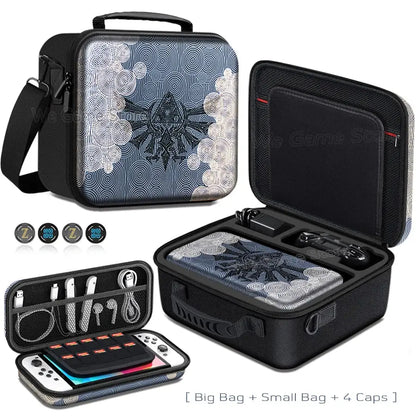 Travel Carrying Case For Nintendo Switch OLED Console Gaming Accessories High Quality Portable Storage Messenger Bag Hard Shell Deals 4 U  Console Accessories Deals 4 U