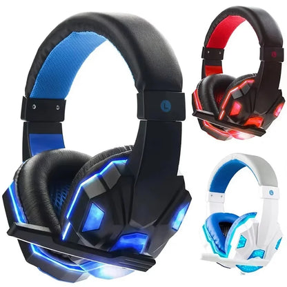 3.5mm Wired Gaming Headphones With Adjustable Microphone Stereo Bass Headset For Computer Phone Laptop Desktop PC Notebook Gamer