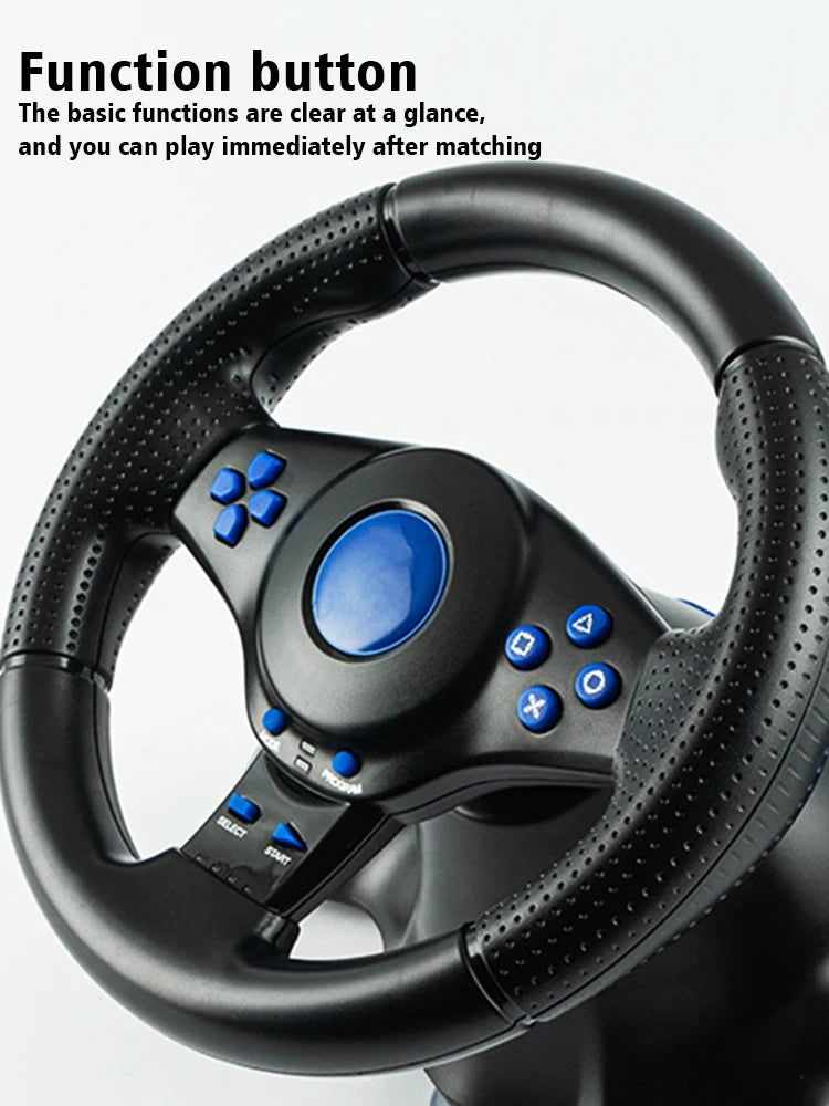 DATA FROG Racing Steering Wheel Vibration Controller Gaming Simracing Car Pedal For Switch  PS2 PS3 PS4 Xbox One PC Deals 4 U   Deals 4 U