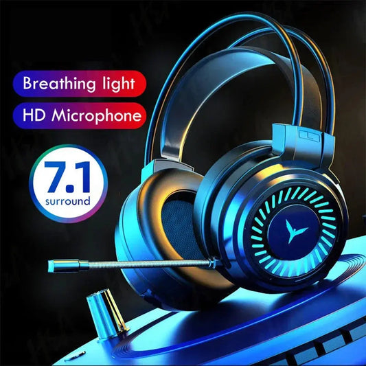 Gaming Headset Noise Canceling Microphone E-Sports Game 7.1 Stereo Surround Sound Wired Headphone for PS5 Xbox One Movie Music Deals 4 U  Gaming Accessories Deals 4 U