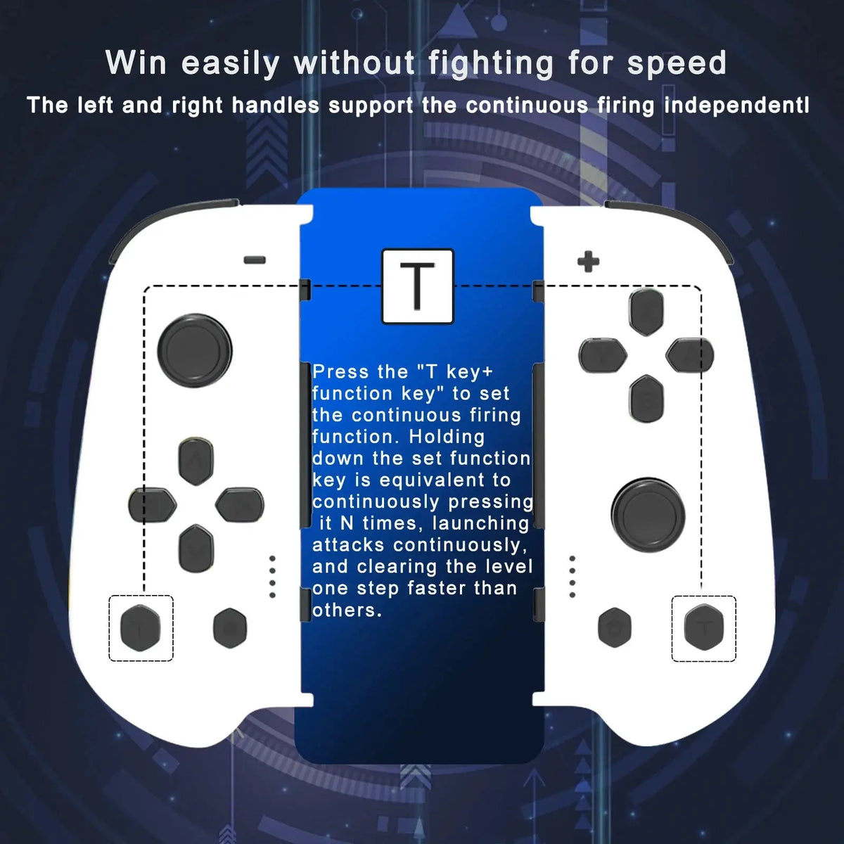 GAMINJA Wireless Joypad Controller for Switch Game Console with RGB Lamp L/R Handle Grip Wake up Screenshot Function Deals 4 U  Mobile Gaming Deals 4 U