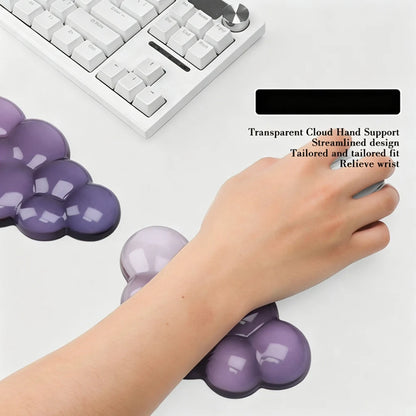 Ergonomic Cloud Silicone Wrist Rest Pad, Soft Comfort Wrist Support Cushion for Keyboard Mouse, Gaming Office Laptop PC