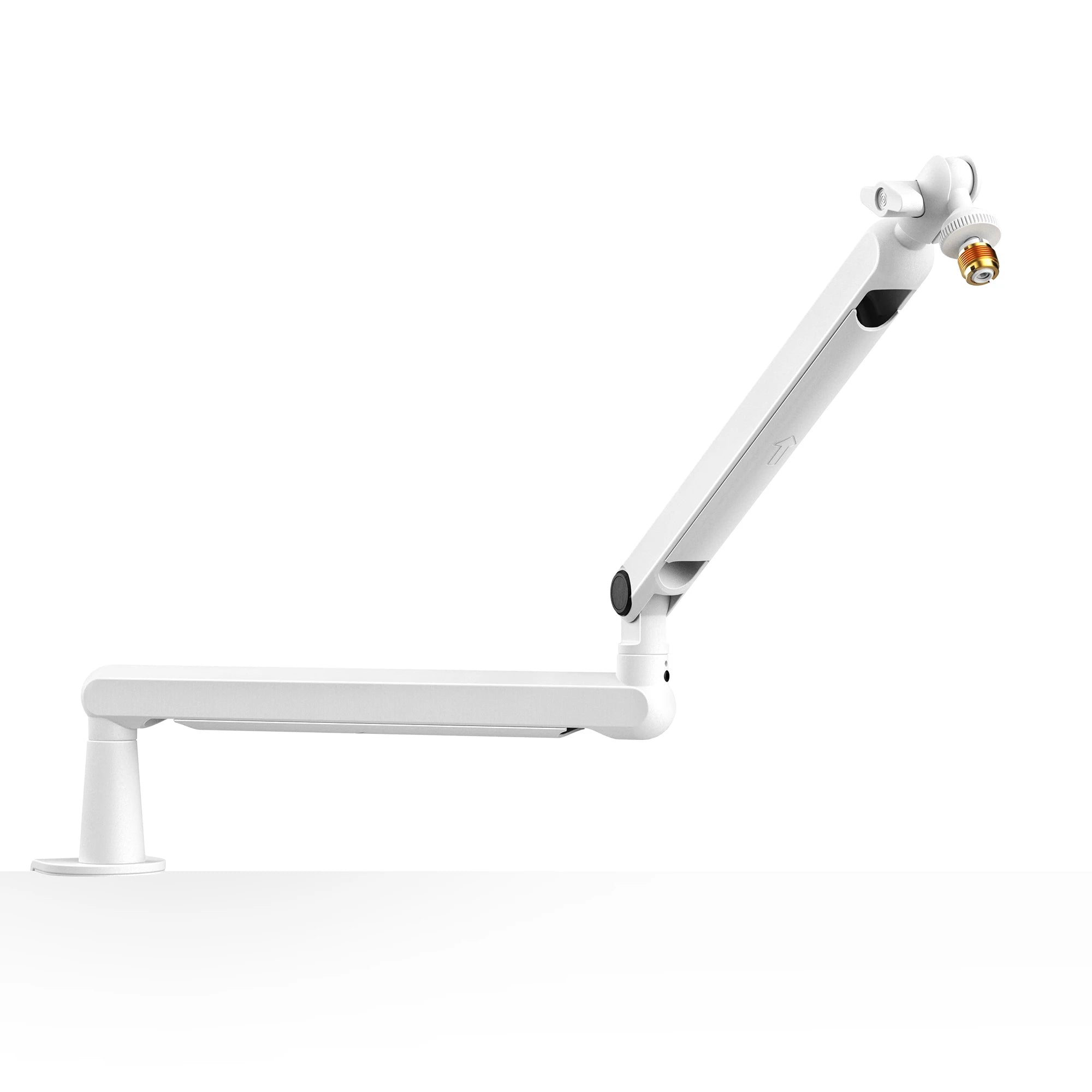 FIFINE Microphone Boom Arm, Adjustable Low Profile Mic Arm with Desk Mount Clamp,Cable Storage for Streaming Gaming-White BM88W Deals 4 U   Deals 4 U