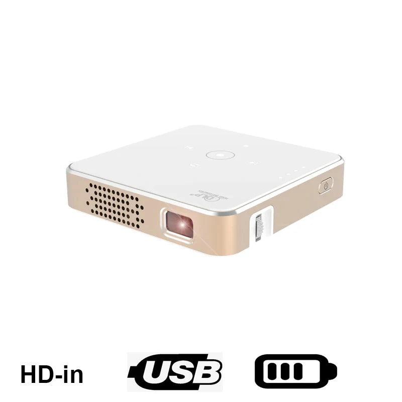 Smartldea New Mini dlp HD Projector support 1080p build in Battery Capacity wired Phone Mirroring proyector Home Theater beamer Deals 4 U   Deals 4 U