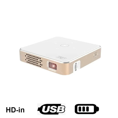 Smartldea New Mini dlp HD Projector support 1080p build in Battery Capacity wired Phone Mirroring proyector Home Theater beamer Deals 4 U  Gaming Accessories Deals 4 U