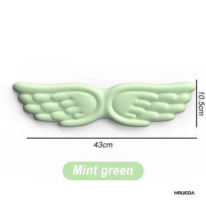 Mousepad Ergonomic Angel Keyboard Wrist Rest and Mouse Pad Set Reduce Wrist Pain for Office and Gaming Use Angel Wing, Memory Fo