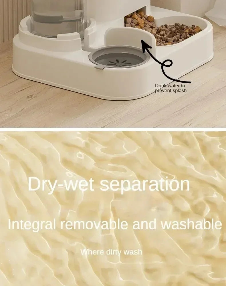 Automatic Feeder Dog Cat Food Bowl With Water Fountain Large Capacity Pet Food Storage Dispenser Container Puppy Pet Accessories Deals 4 U   Deals 4 U