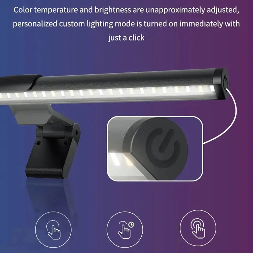 30/40cm Monitor PC Screen Light LED Dimming Learning Reading Lighting Dimmable USB Night Light Bar Touch Eye Protection Light Deals 4 U  RGB Hexagon Wall Lights Deals 4 U