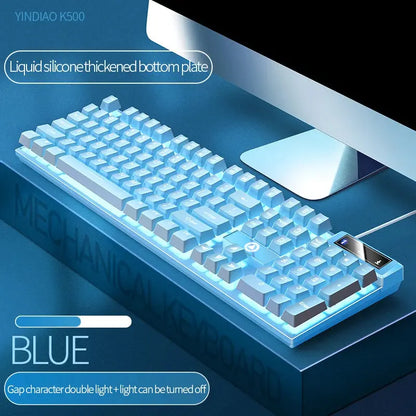 104 Keys Gaming Keyboard Wired Keyboard Color Matching Backlit Mechanical Feel Computer E-sports Peripherals for Desktop Laptop Deals 4 U  Gaming Accessories Deals 4 U
