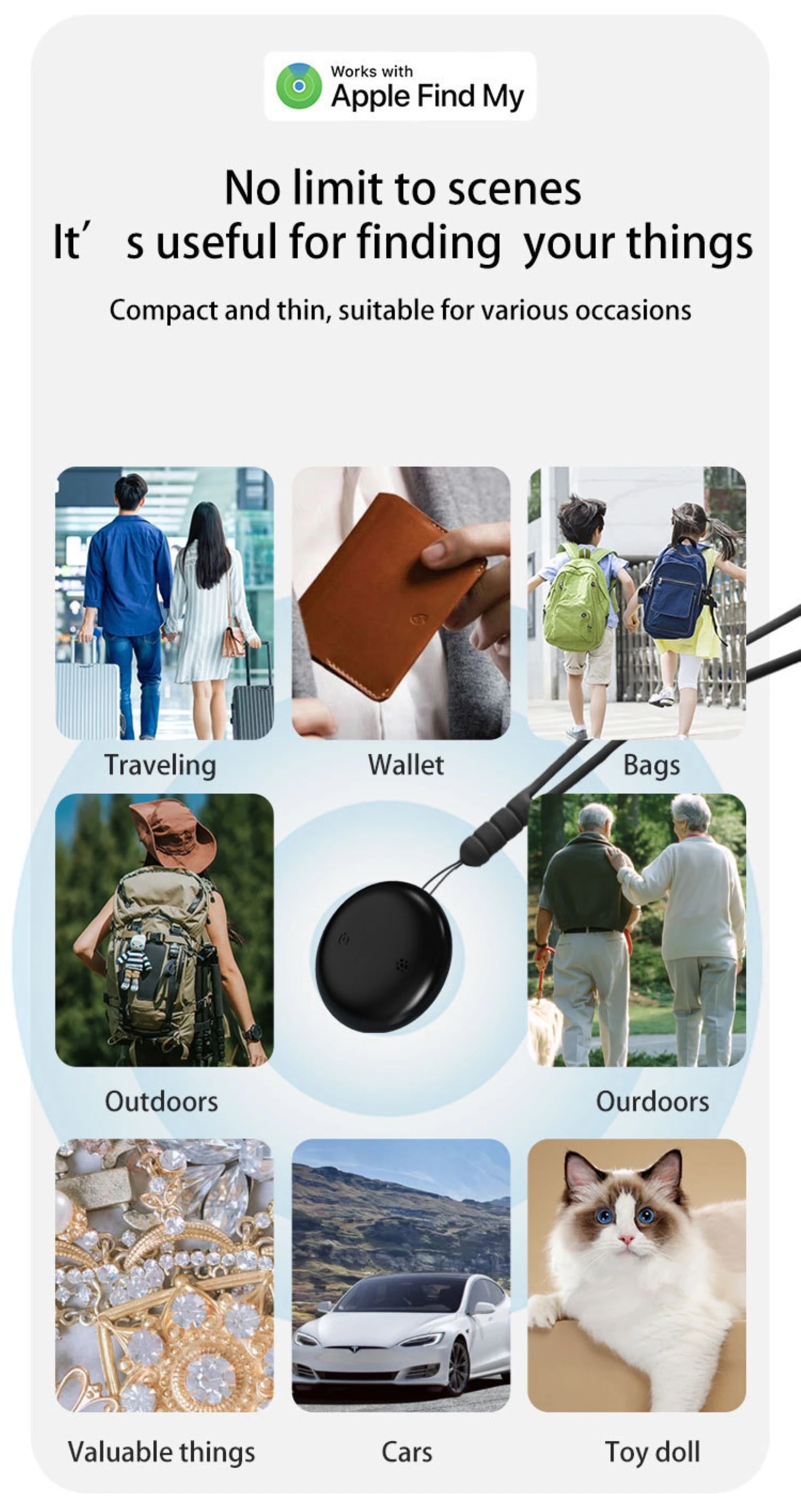 Pet Tracker No Monthly Fee No SIM Work with Apple iOS Find My Anti-Lost Finder Tag for Dogs Cats with Airtag Case GPS Tracker Deals 4 U   Deals 4 U