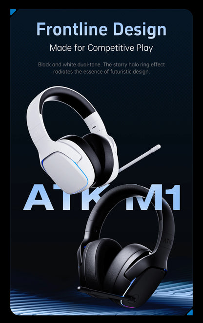 ATK N9 2.4GHz Wireless Gaming Headset with Mic for PS5 PS4 PC Mac Playstation Bluetooth Gaming Headphone with Microphone