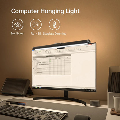 Curved LED Monitor Light Bar Rgb Computer Screen Lamp Stepless Dimming Backlight Hanging Laptops Gaming Gamer Office Lighting