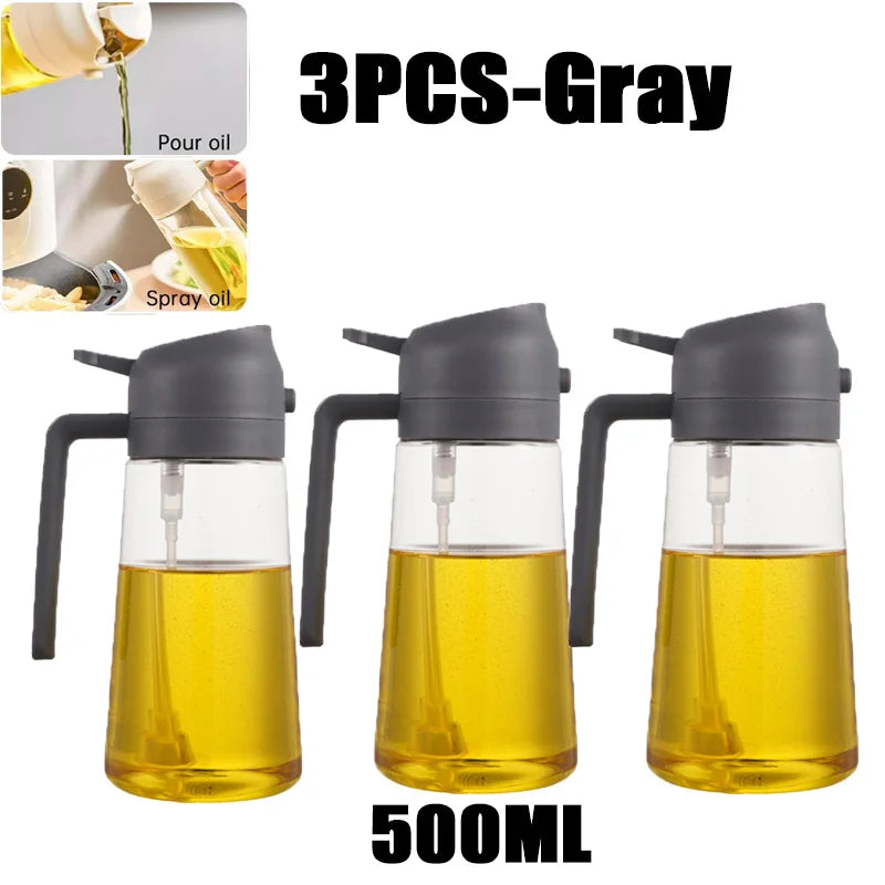 200/300/500ml Oil Spray Bottle BBQ Cooking Olive Oil Sprayer Plastic Baking Oil Spray Empty Bottle Vinegar Bottle Or  Oil brush Deals 4 U   Deals 4 U