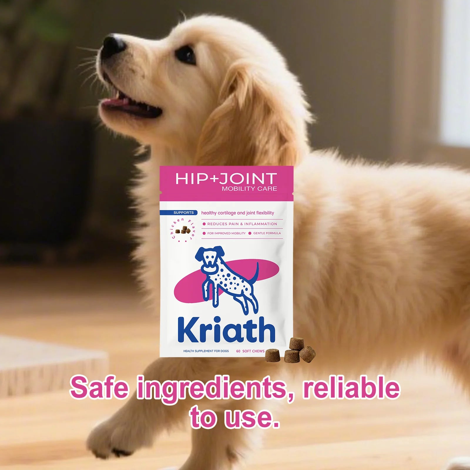 Dog Joint Supplement Soft Chews Cartilage Care Immune Boost Mobility Support Joint Care Support Immune System For All Ages Puppy Deals 4 U   Deals 4 U