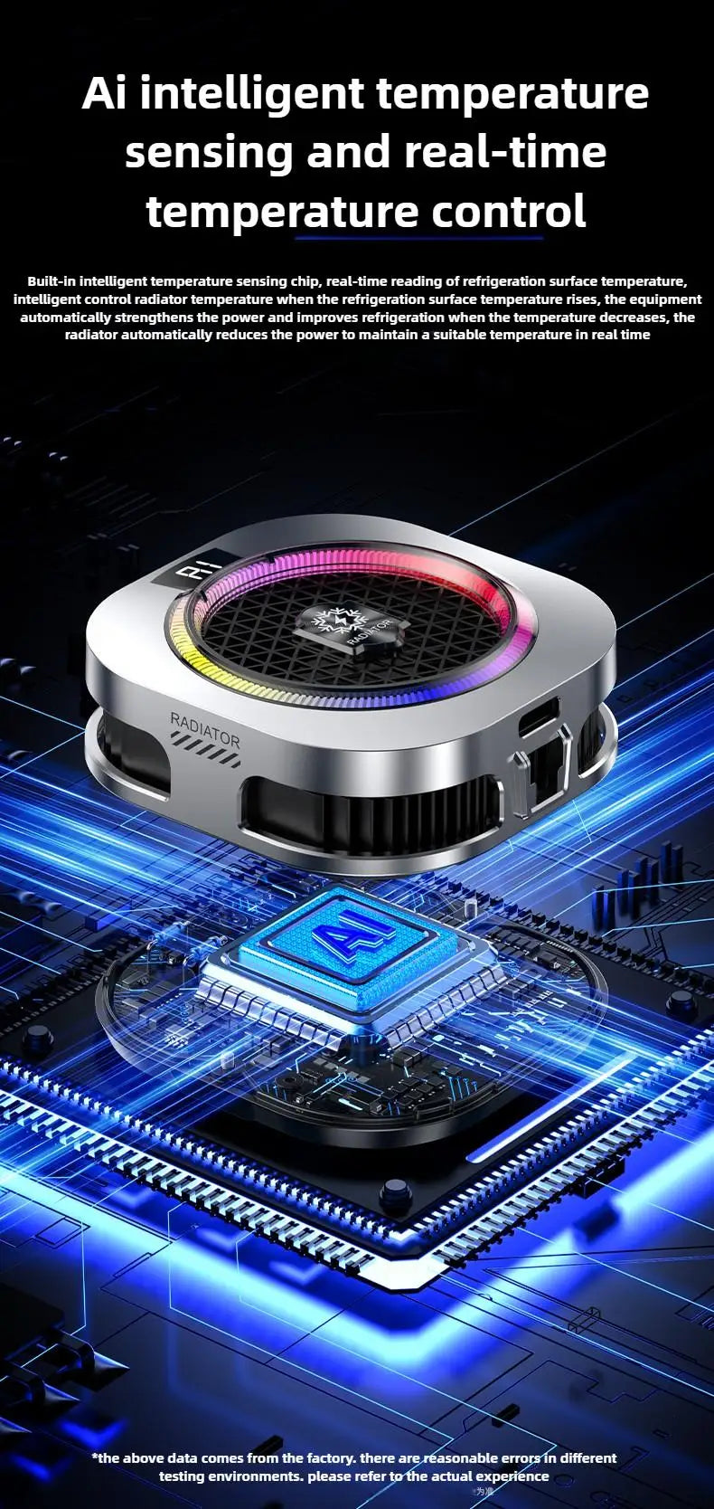 NEW TH16 Pro Mobile Cooler 24W Magnetic/Back-clip Ice Cooling Radiator Digital Display RGB Light Gaming Temperature Control Deals 4 U   Deals 4 U