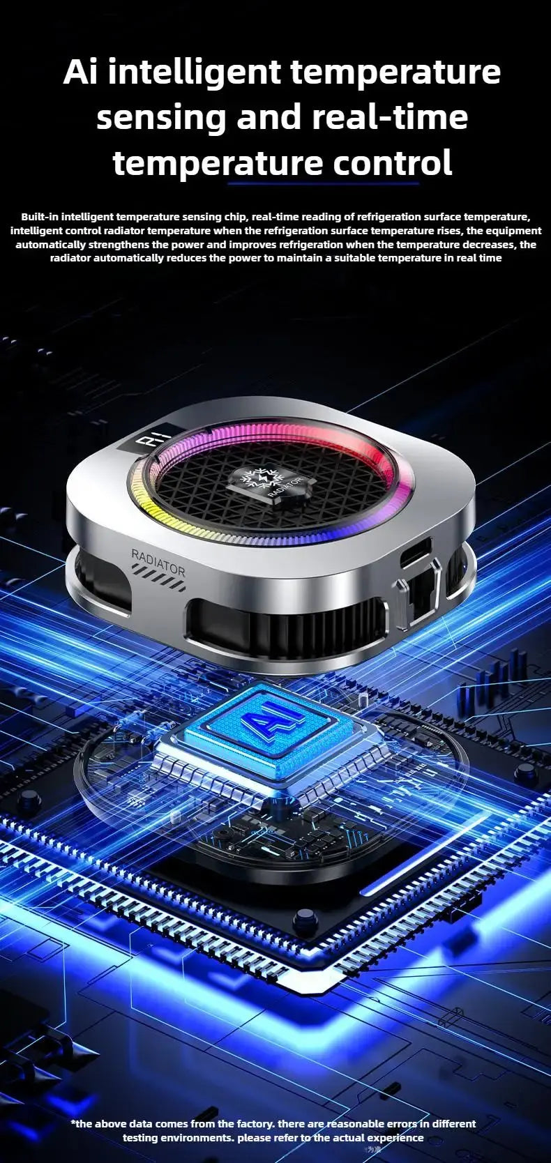 NEW TH16 Pro Mobile Cooler 24W Magnetic/Back-clip Ice Cooling Radiator Digital Display RGB Light Gaming Temperature Control Deals 4 U  Mobile Gaming Deals 4 U