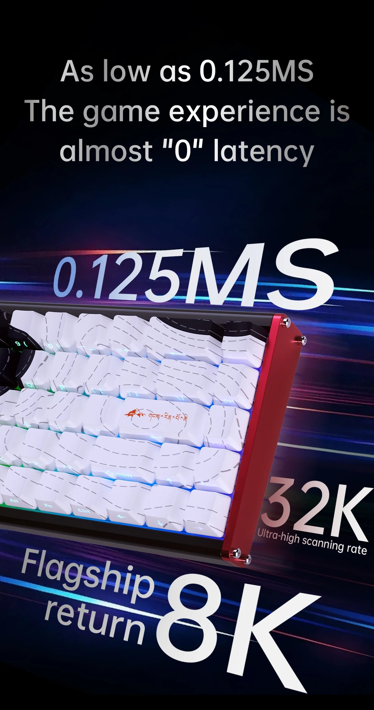 AJAZZ ALUX68 Magnetic Shaft Aluminum Alloy Esports Magnetic switch keyboard RGB hot-swappable DIY wired macro mode Hall effect